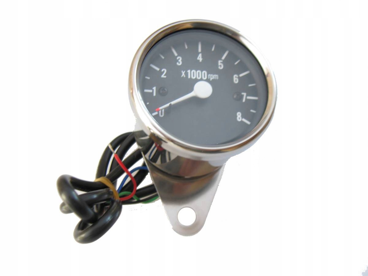 MOTOB-8C - ТАХОМЕТР С ЧЕРНЫМ ЦИФЕРБЛАТОМ - 8 ТЫС. - ПОДСВЕТКА