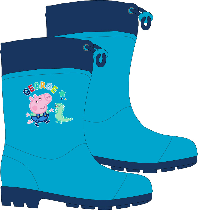 KALOSZE GUMOWCE GUMIAKI ŚWINKA PEPPA niebieskie 29/30 R056H