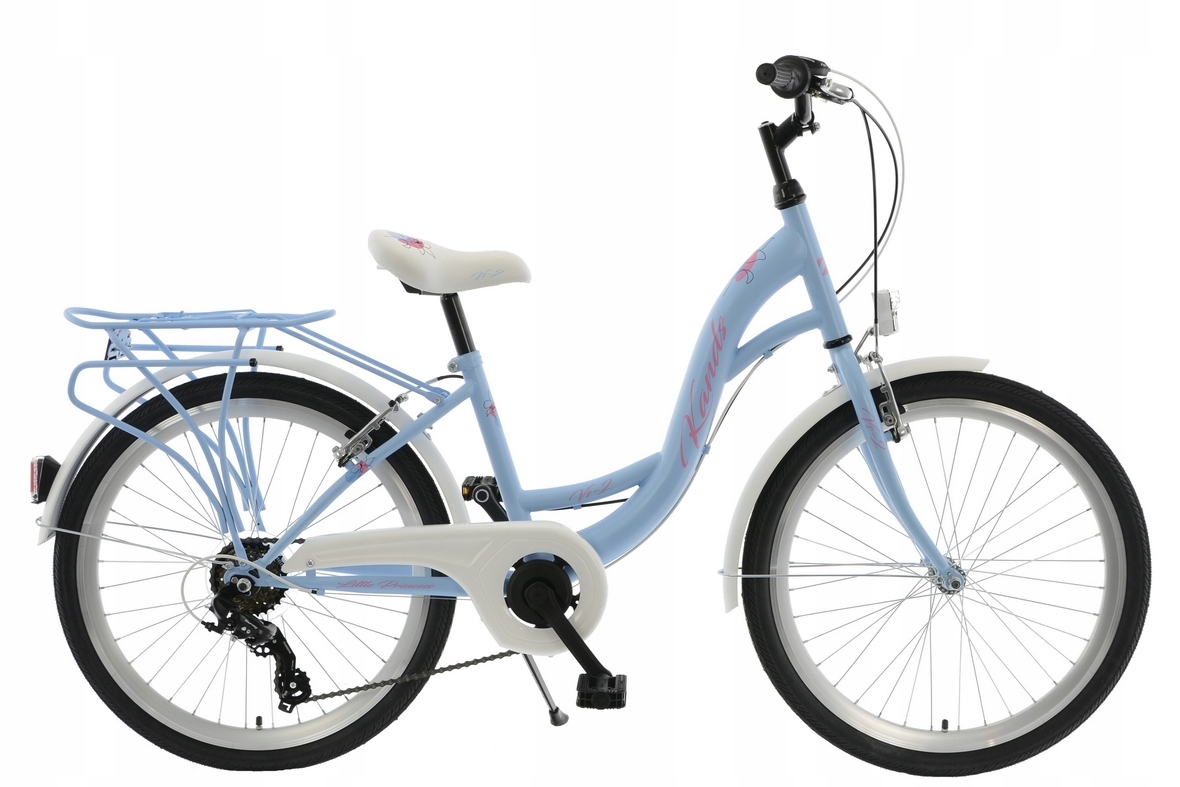 Rower 24 Kands Laguna VS-2 błękitno-biały mat R14 wzrost 130-150 cm
