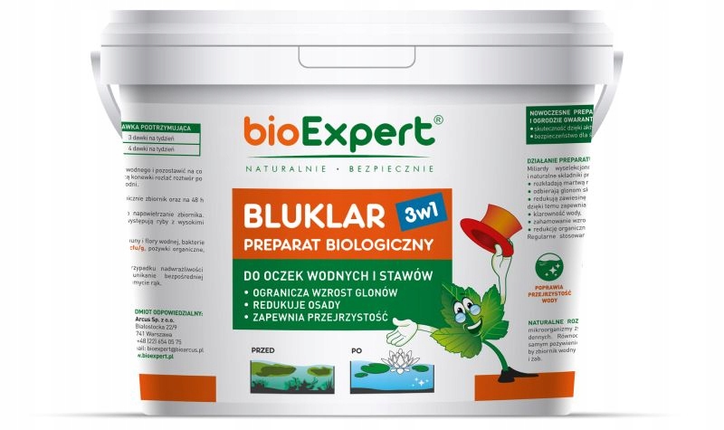 BLUKLAR 3kg bakterie do oczka NA MUŁ I GLONY