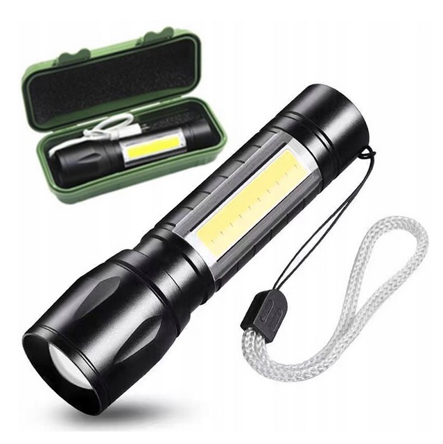 Latarka akumulatorowa Usb, 3 tryby, mocna 9329
