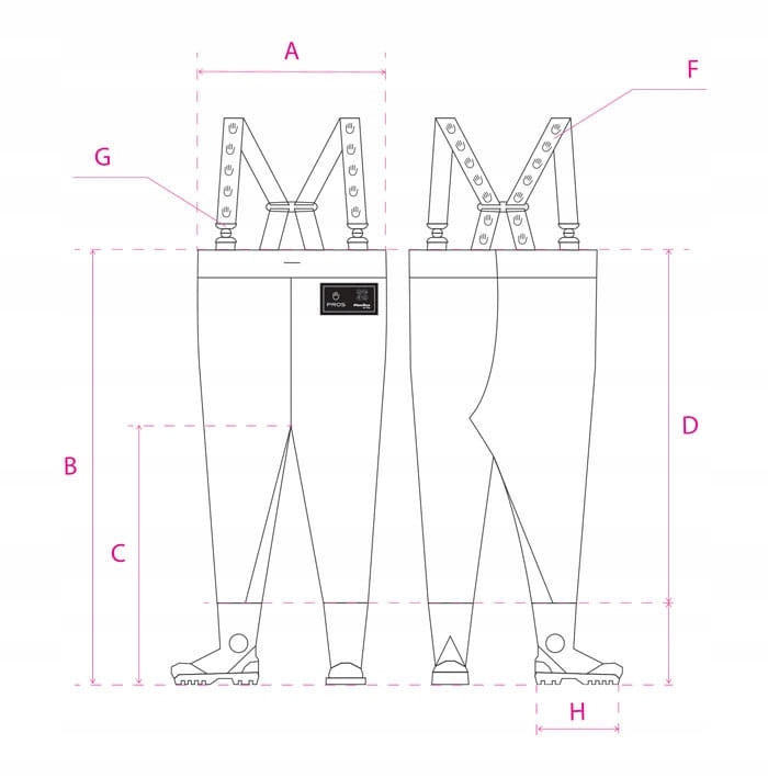 WODERY Spodniobuty wędkarskie STRONG PROS r.41 Płeć mężczyźni