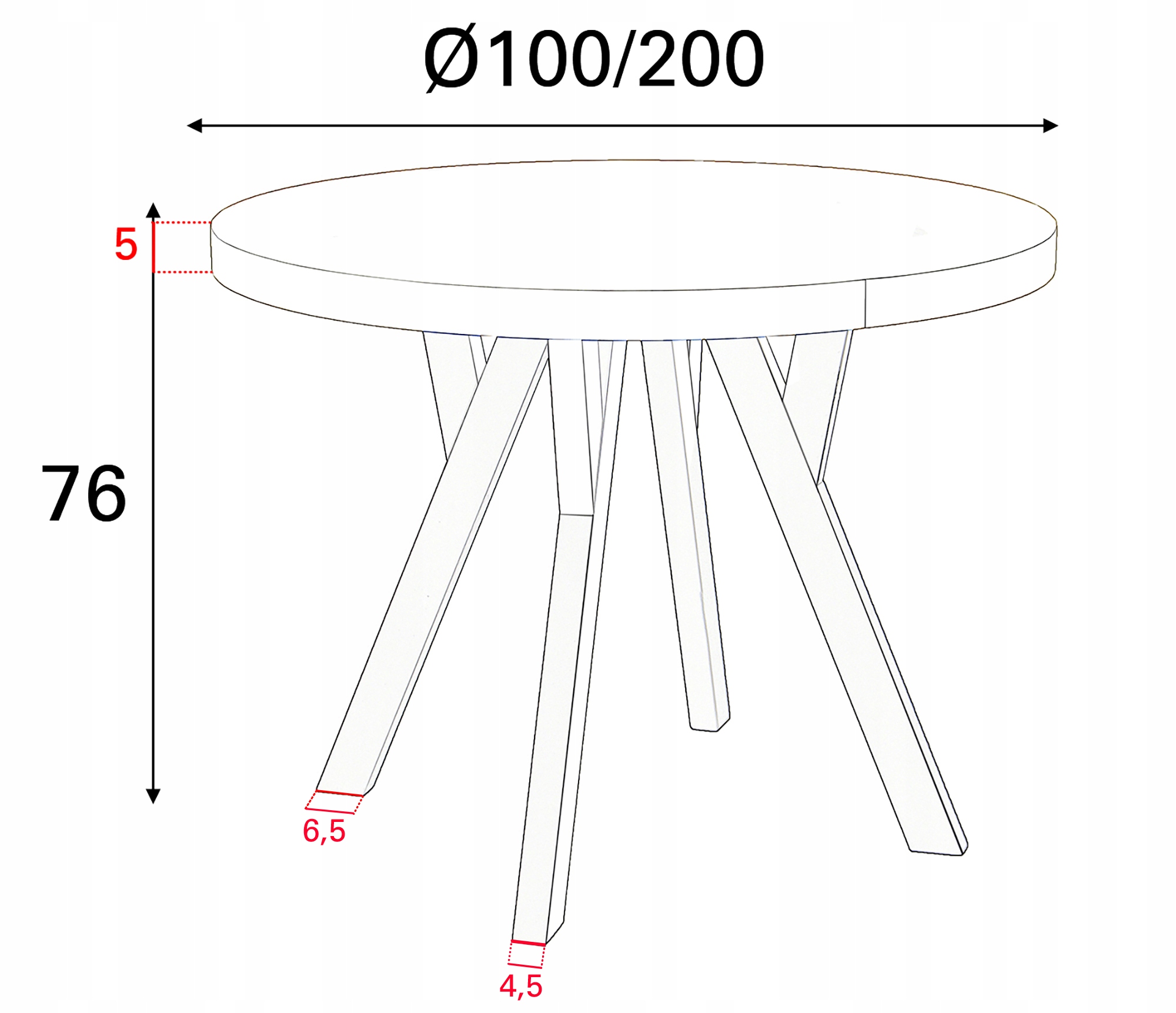 ZESTAW DĄB CRAFT STÓŁ MK3 ROZKŁADANY+6 KRZESEŁ Kolor blatu dąb craft