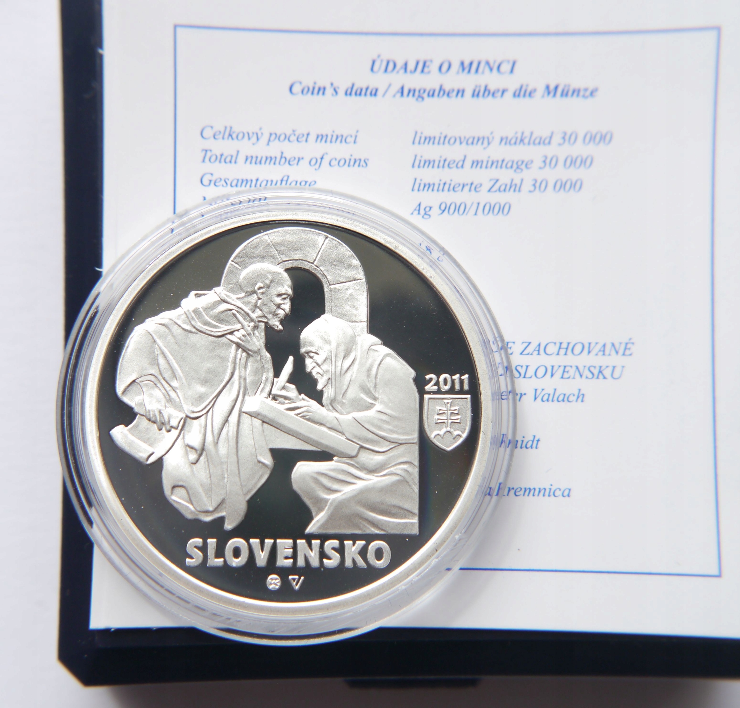 SŁOWACJA 10 EURO 2011 PROOF SREBRO