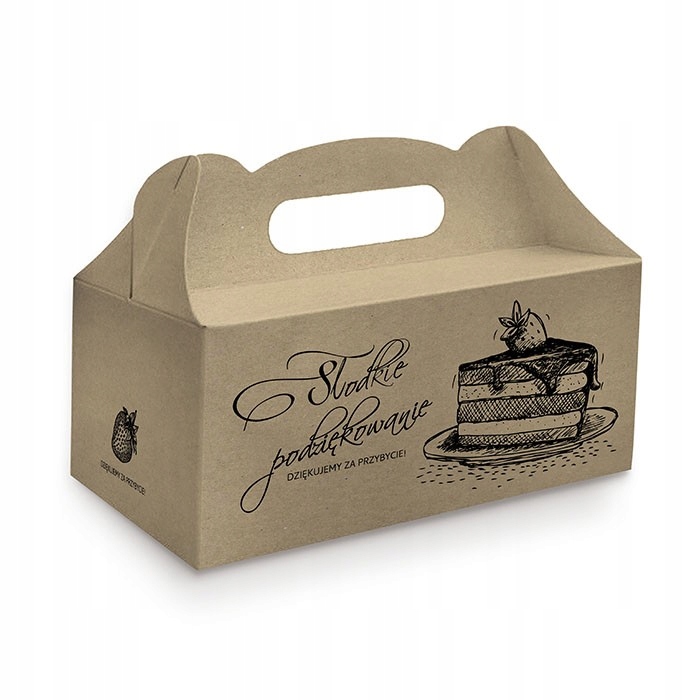 

Pudełko pudełka na ciasto weselne ślubne 10szt Eko