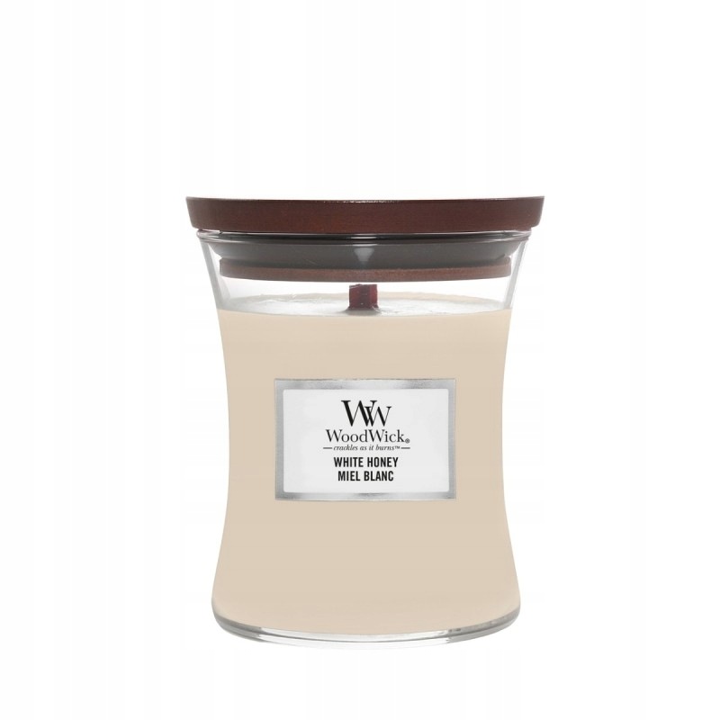 Vonná svíčka WoodWick White Honey střední 275 g