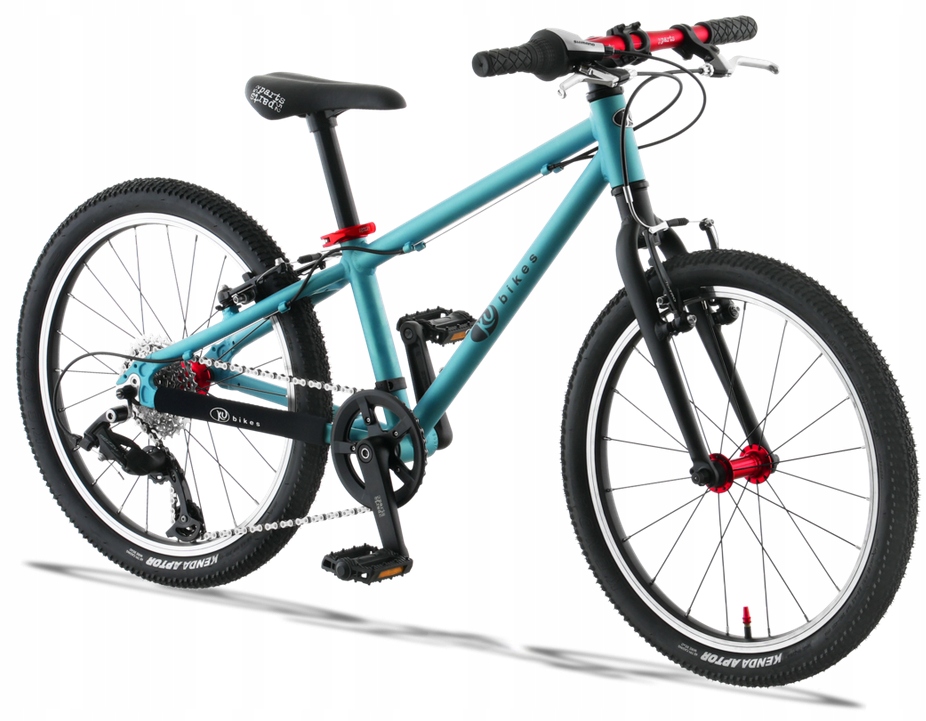Lekki rower dla dziecka KUbikes 20 L Mtb turkusowy laser red