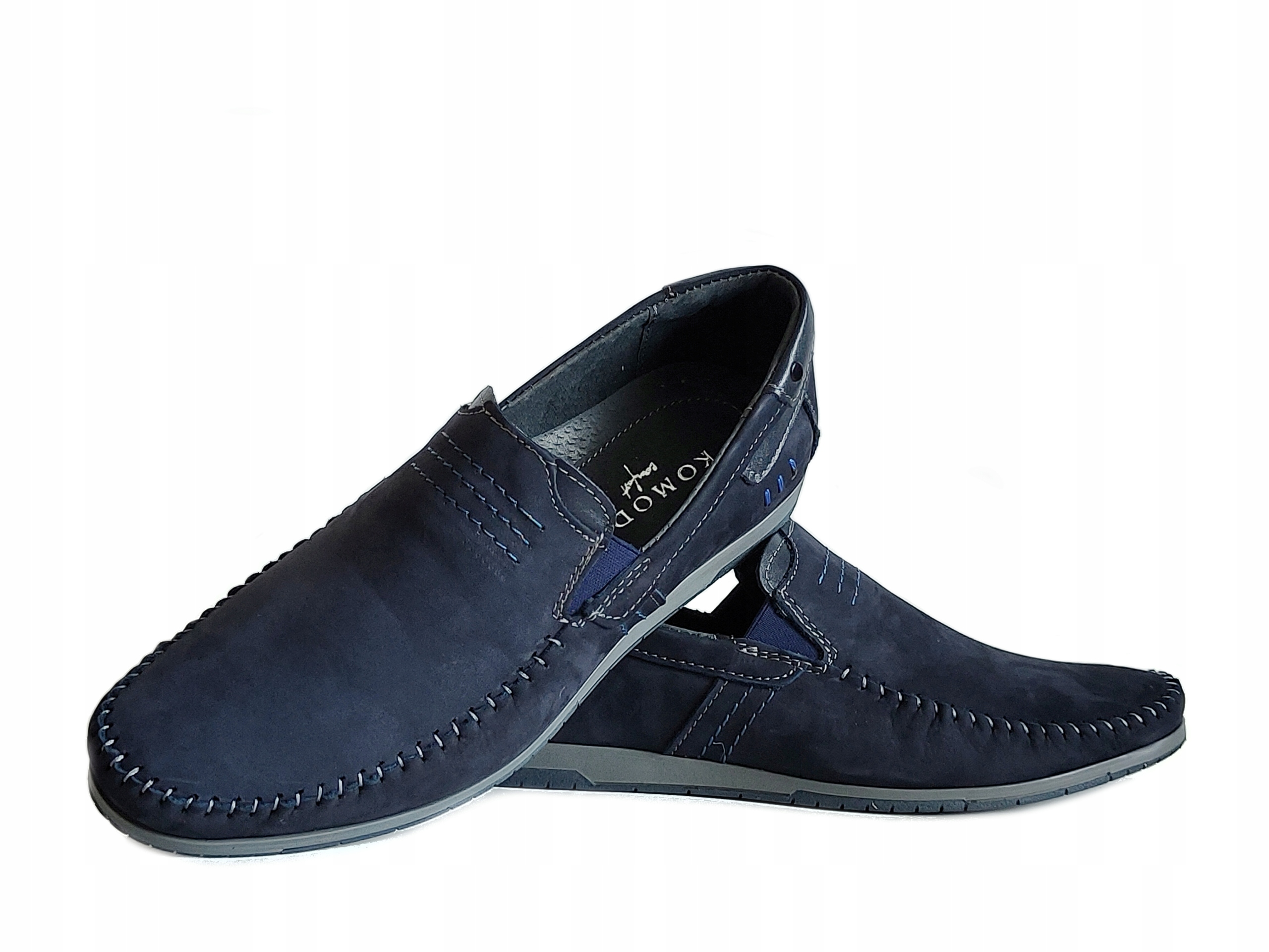 Komodo 876 mokasíny Polské granátové 40 Kůže Nat