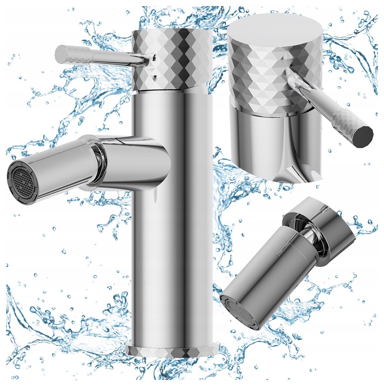 Stojanková bidetová batéria jednopáková, pohyblivý bidetový kohútik Glami chróm