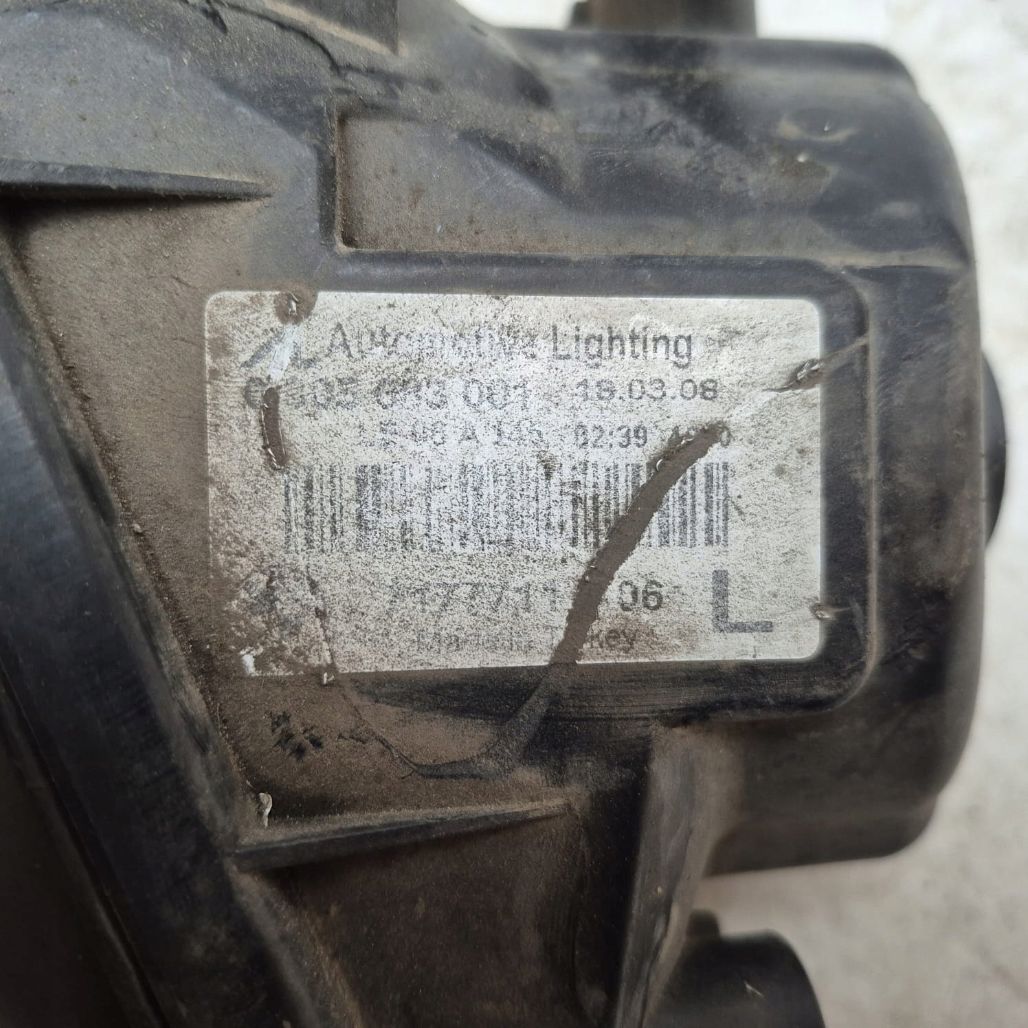 BMW 5 E60 E61 fog light left front front 7177711