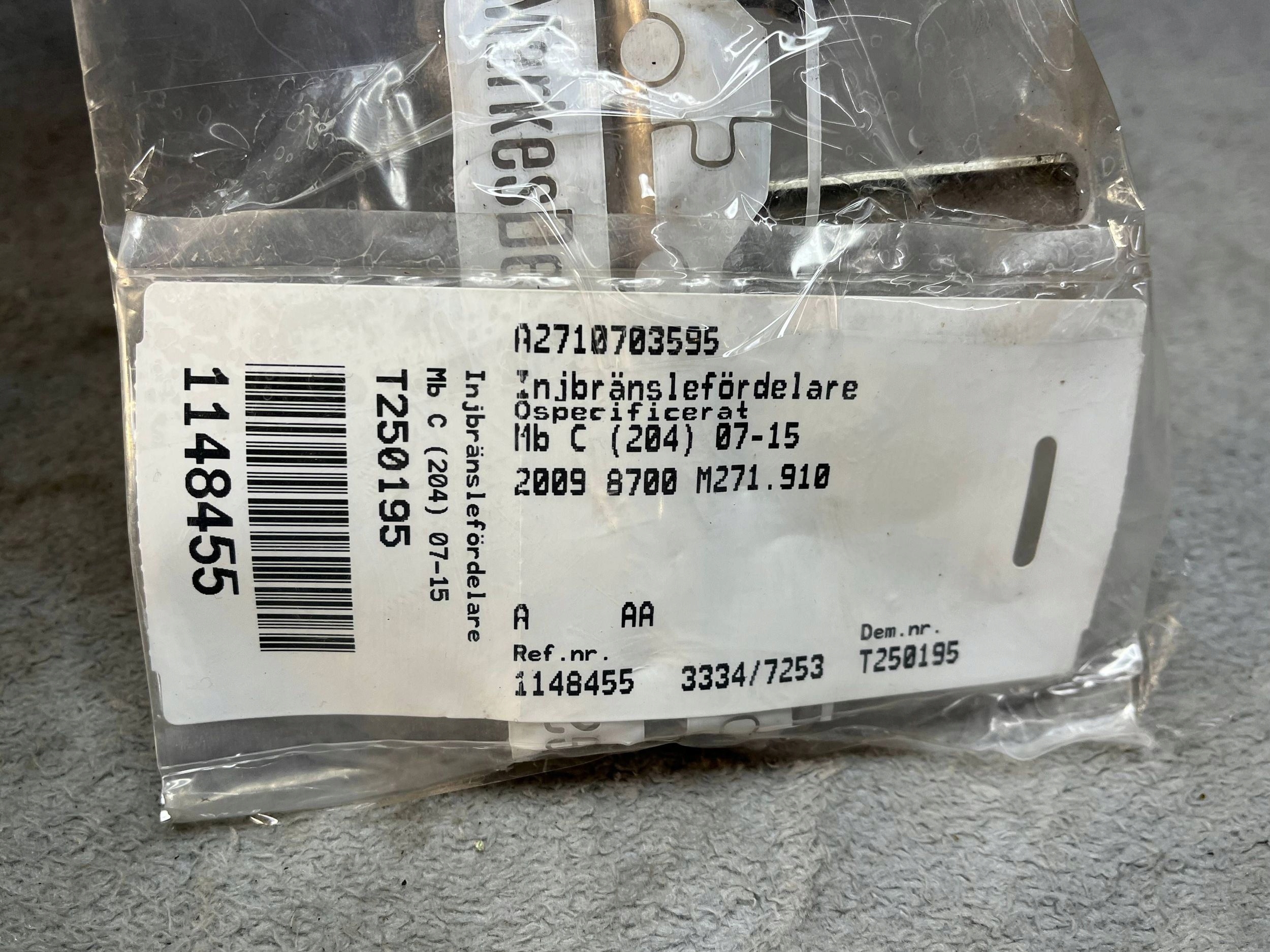 Rampe injection Mercedes-Benz C W204 A2710703595