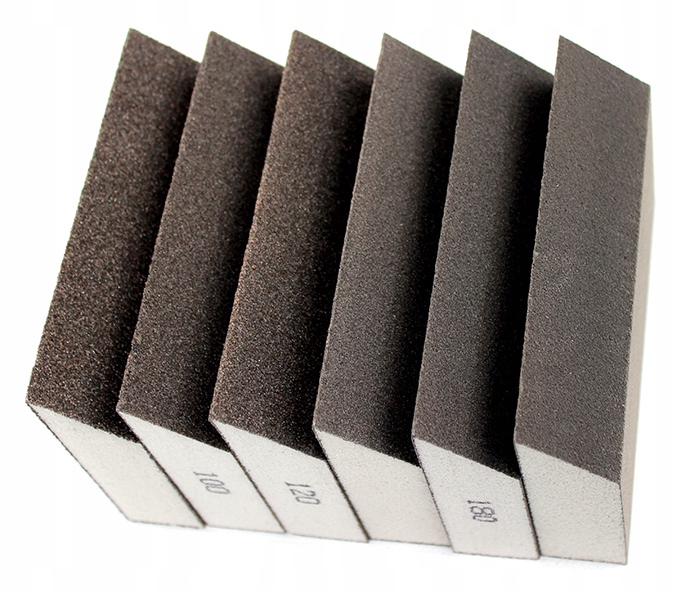 KOSTKA GĄBKA ŚCIERNA KĄTOWA TWARDA SKOŚNA Gr 120 Marka Germaflex