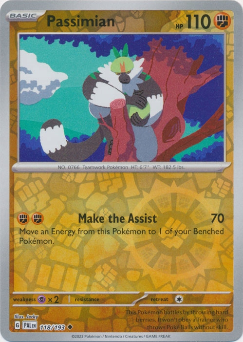 Passimian 118/193 Reverse Holo Pokemon