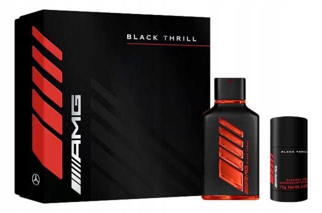 Mercedes pánský dárek set Amg Black Thrill deodorant 75 g parfém 100 ml