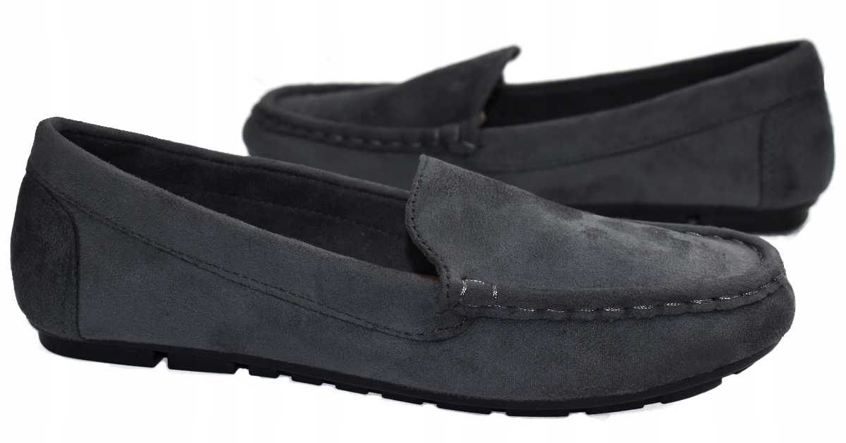 FOOTWEAR Nowe Szare PÓŁBUTY Mokasyny Wizytowe 23 cm - 36 Kod producenta 20804