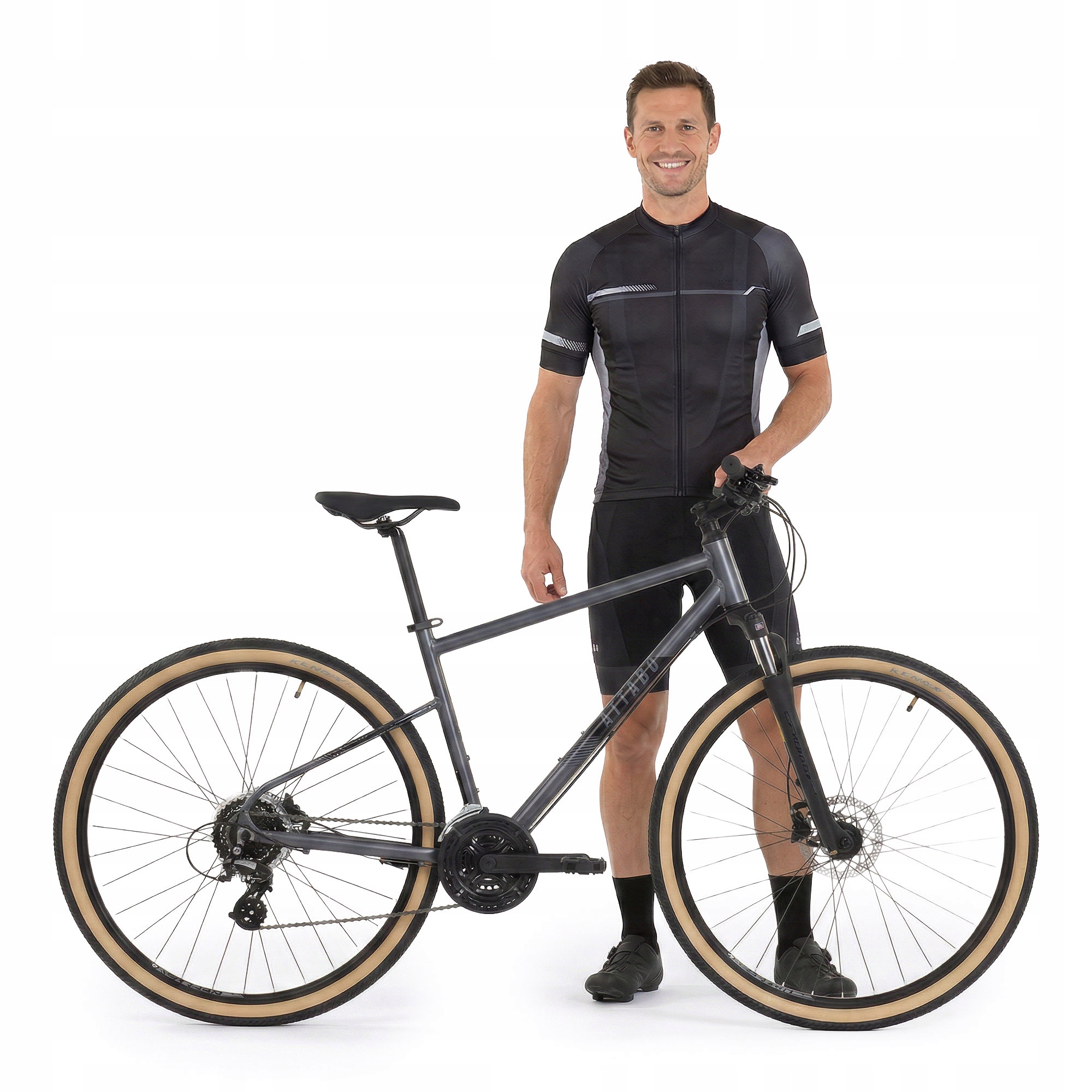 Rower crossowy Attabo Sano 3.0 rama 20 cali koło 28 " szary Lekki Solidny