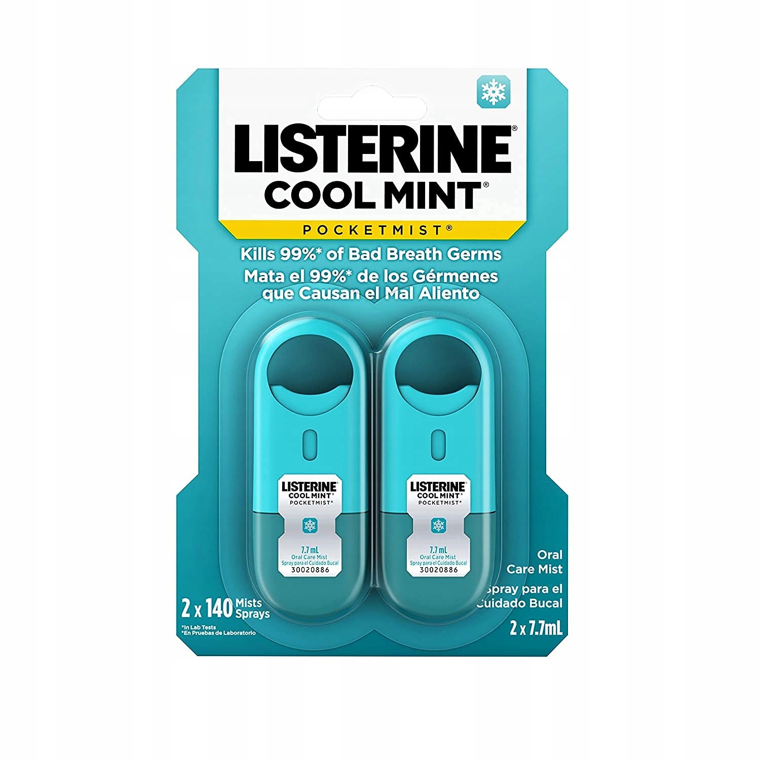 2x Spray odświeżający Listerine Cool Mint 140 dawek