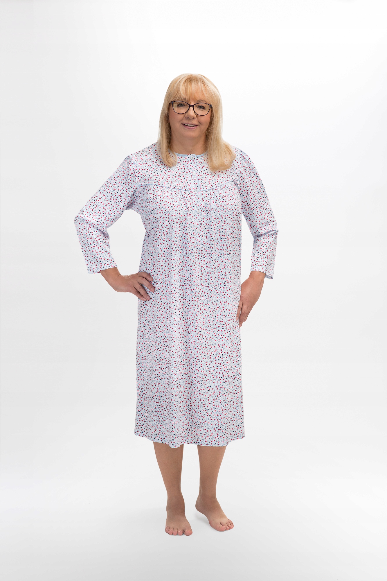 

Koszula nocna z rozpinanym rewersem dla Babci