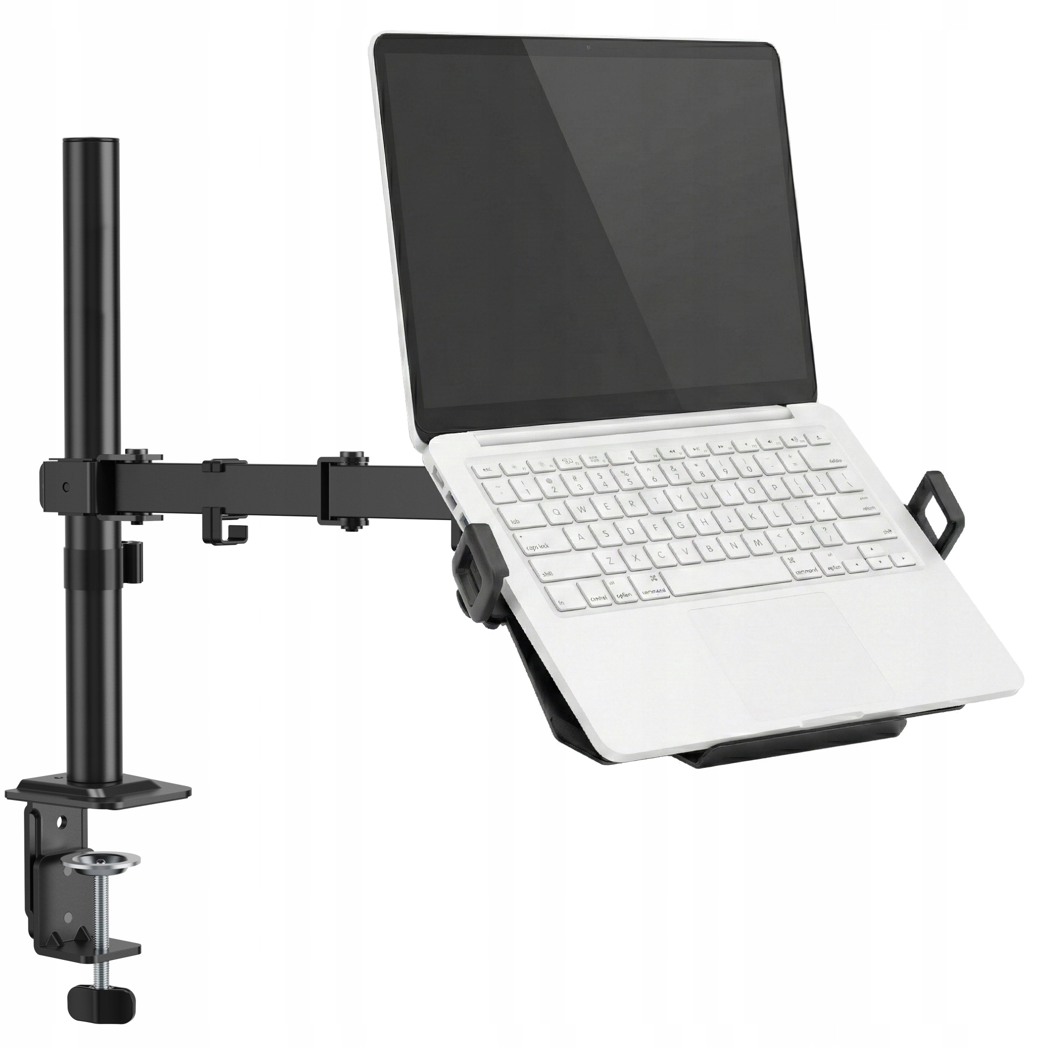 Uchwyt do Laptopa Regulowany Biurkowy do Blatu Uniwersalny 2w1 Wysięgnik