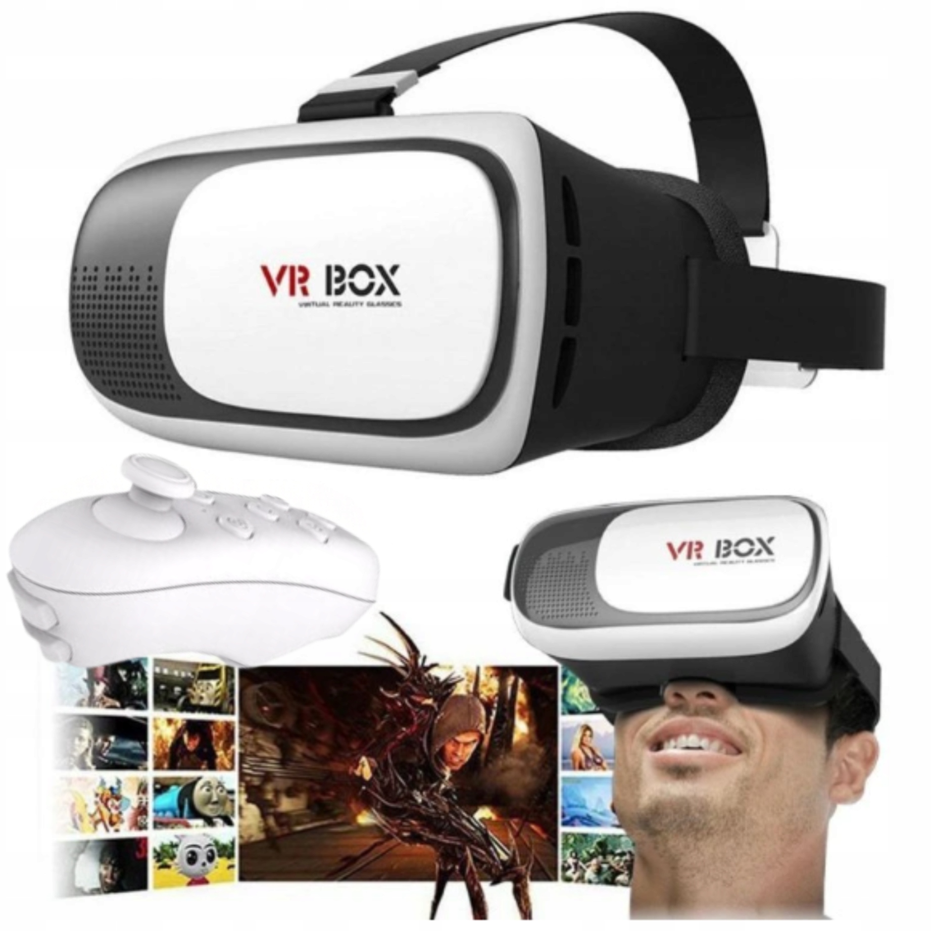 Gogle Okulary Vr 3D Do Telefonu Pilot Bluetooth Do Gier