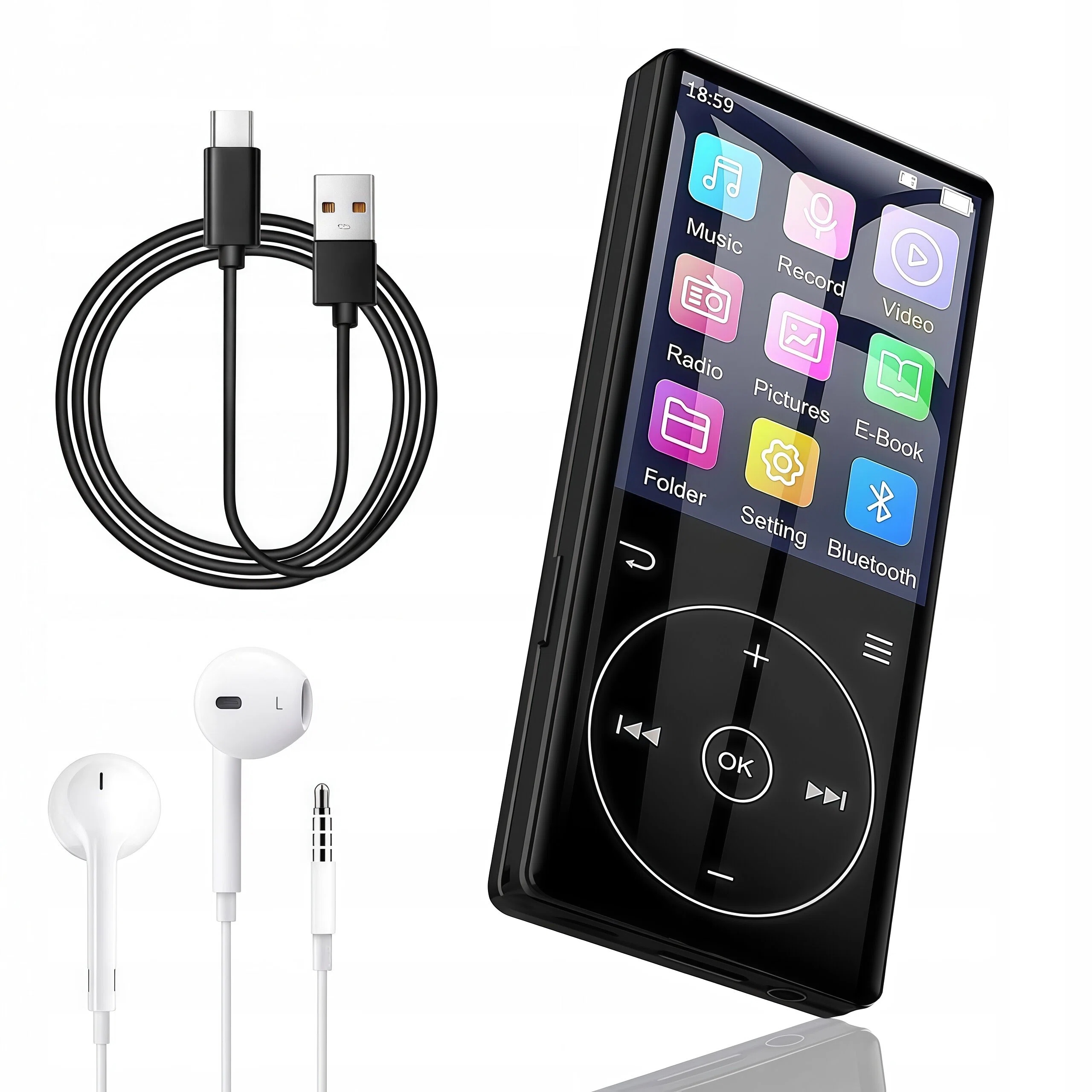 PRZENOŚNY ODTWARZACZ MP3 Z BLUETOOTH DLA UCZNIÓW Z OBSŁUGĄ KART PAMIĘCI