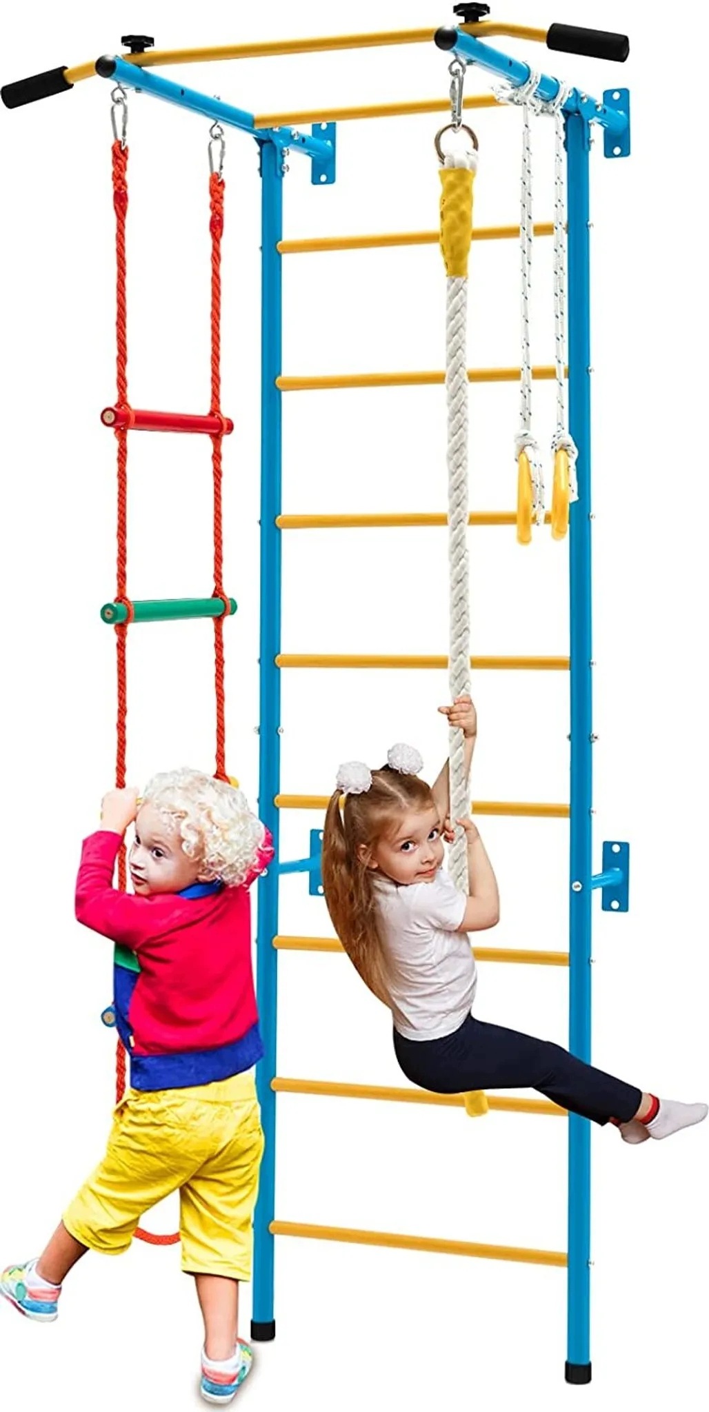 Kovová lezecká gymnastická stěna pro děti 107 x 83 x 223 cm