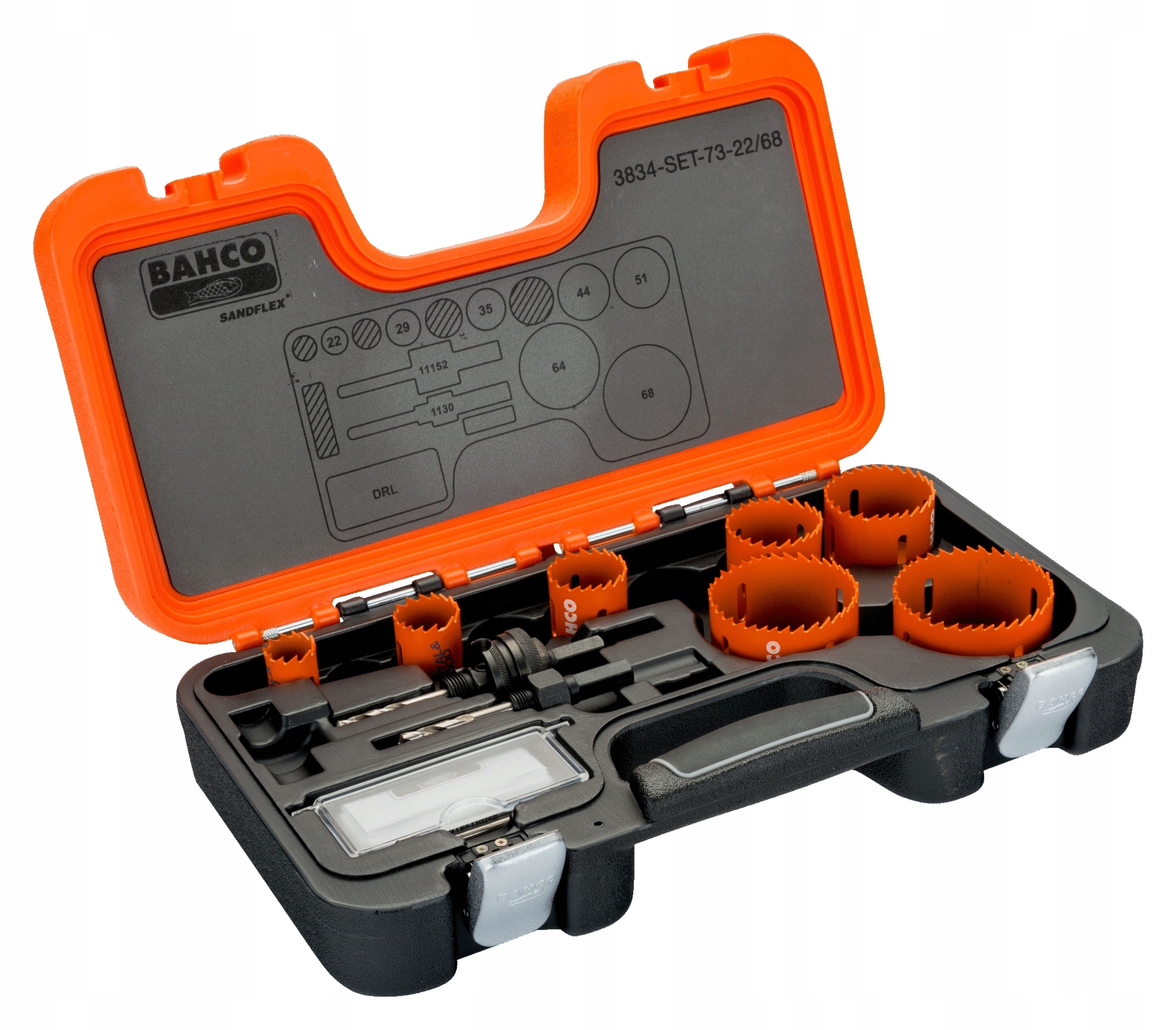 BAHCO 3834-SET-73-22/68 ZESTAW OTWORNIC SANDFLEX Marka Bahco