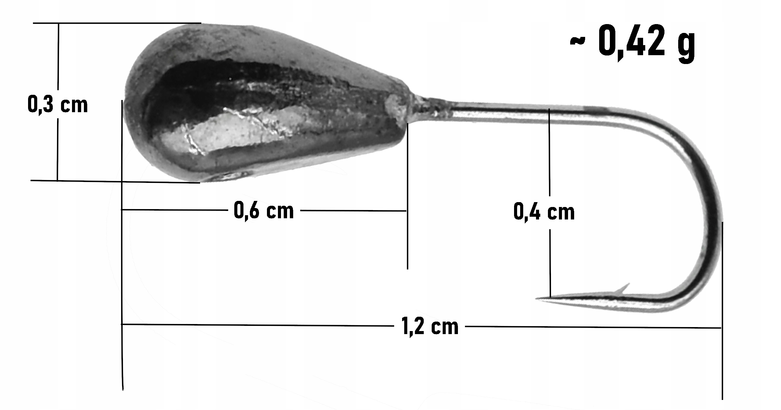 Mormyszka Wolframowa przynęta Podlodowa przelotowa Kod producenta MORMYSZKA nr 59
