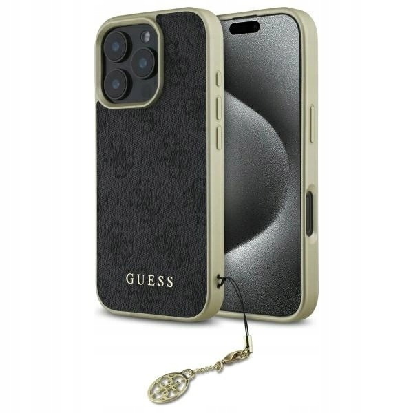 Pouzdro Guess 4G Charms Collection pro iPhone 16 Pro Max černé