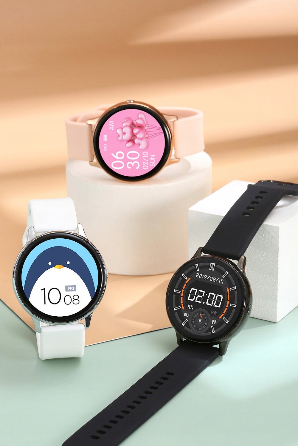 SMARTWATCH DAMSKI ZEGAREK J.POLSKI PULS TĘTNO CIŚNIENIE KROKI 2 PASKI+SZKŁO Marka ZeeTech