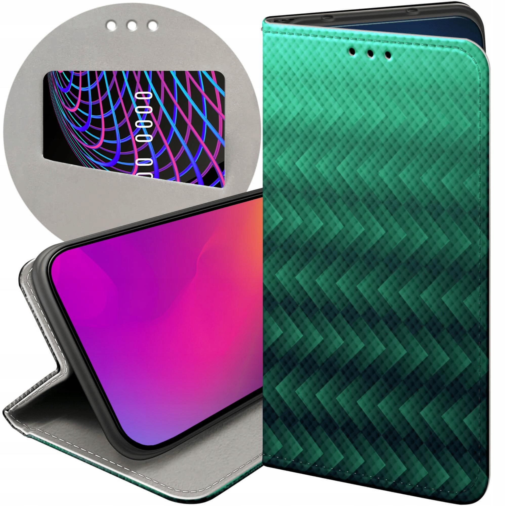 Etui Z Klapką Do Huawei P30 Pro Zielone Grassy Green Futerał Case