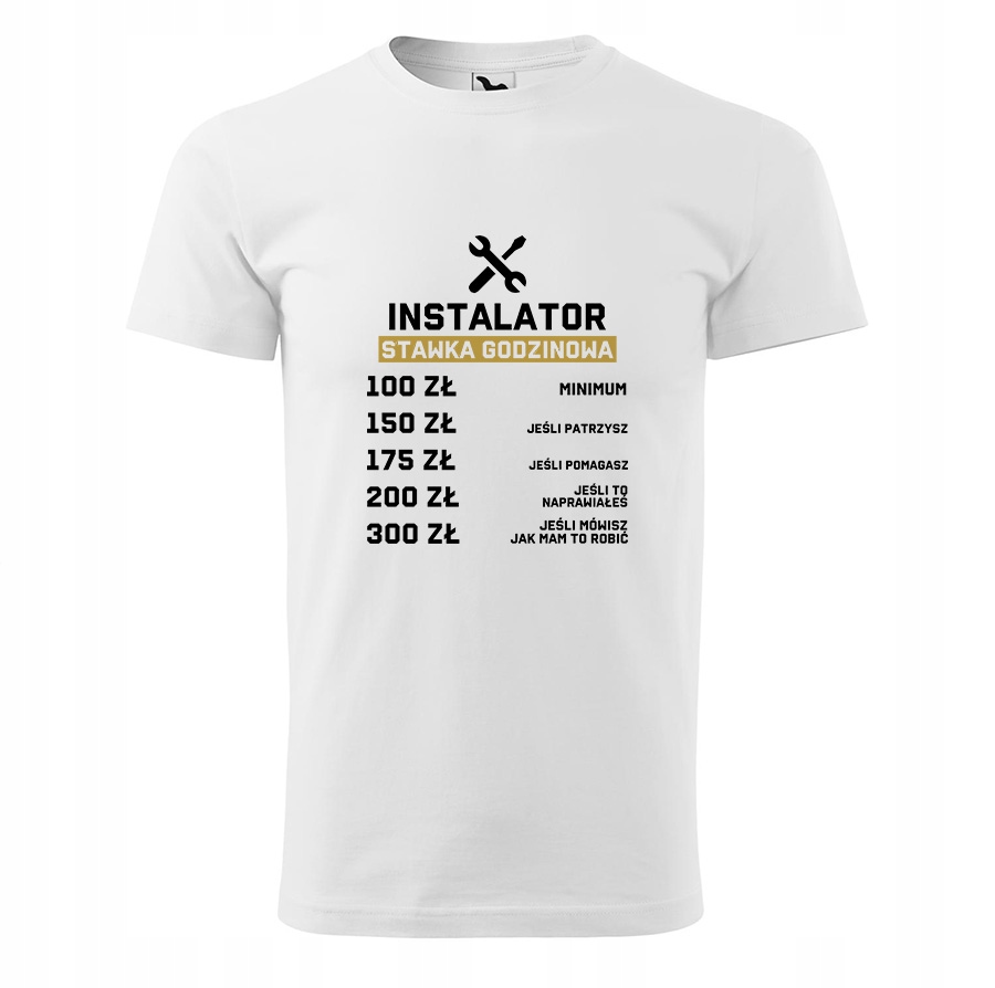 

Koszulka Instalator Stawka Godzinowa Prezent XL