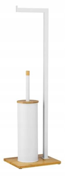 

Stojak Na Papier Mały Szczotka Wc Biała Bambus