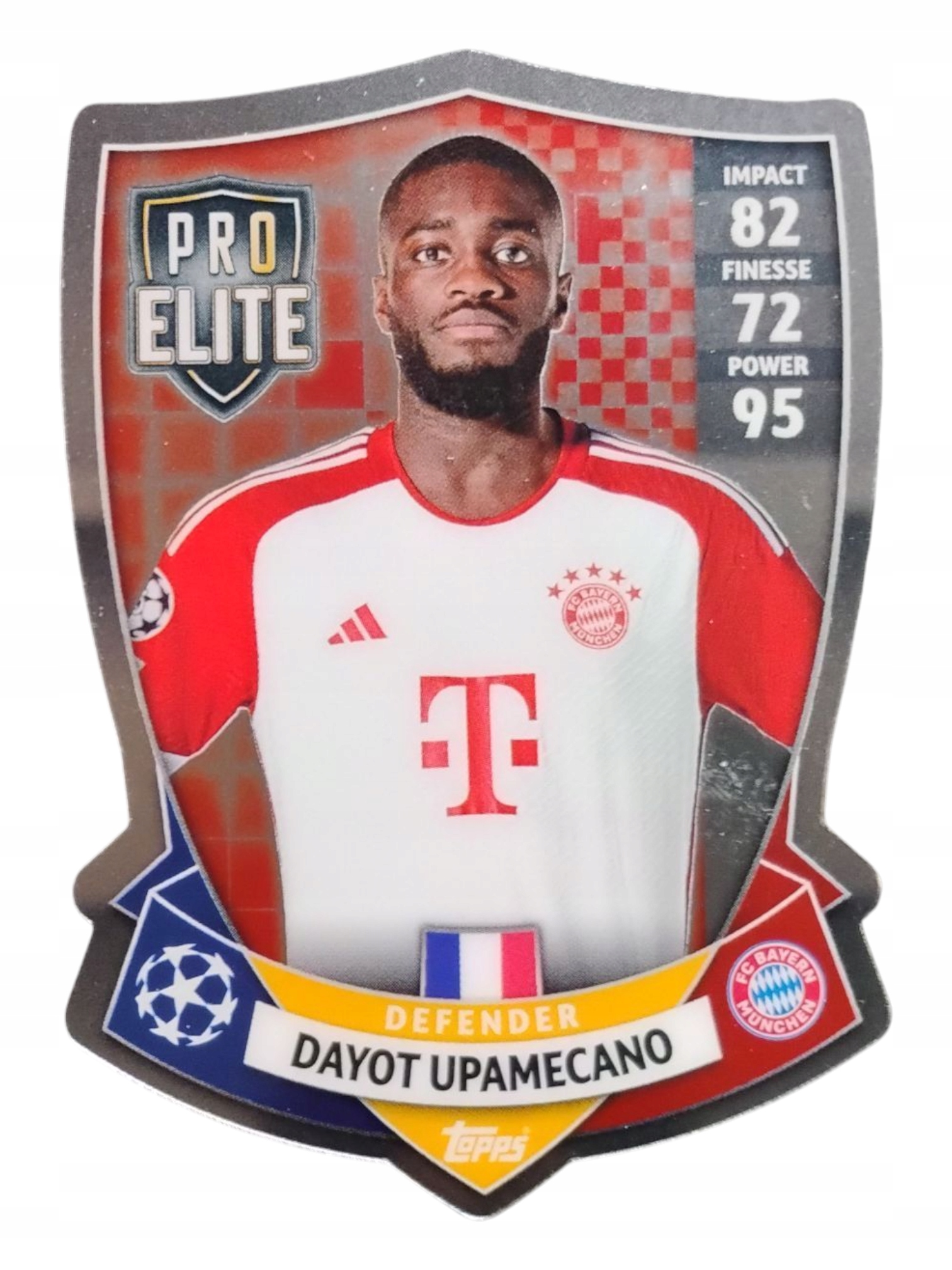 Topps Match Attax 2023-2024 Pro Elite Chrome Shield Dayot Upamecano SH10