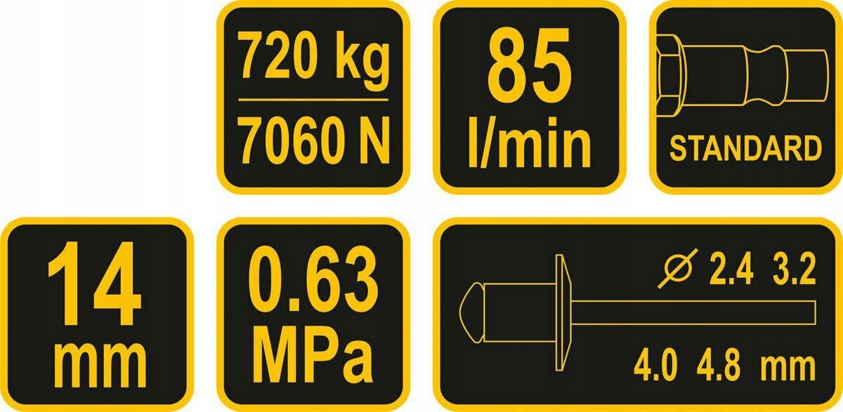VOREL NITOWNICA PNEUMATYCZNA 2,4-4,8mm Zasilanie pneumatyczne