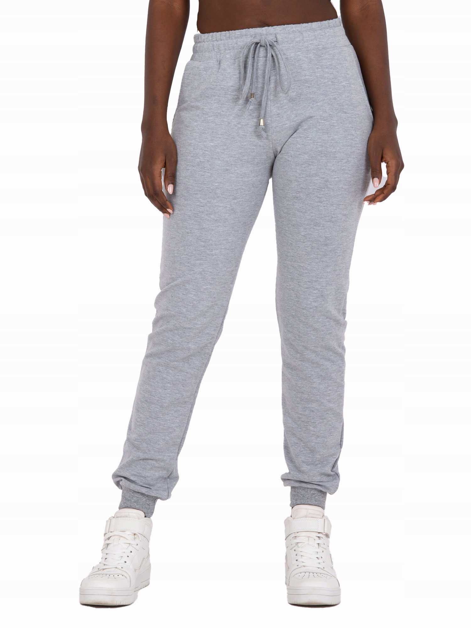 Bawełniane SPODNIE DRESOWE damskie DRESY - XL