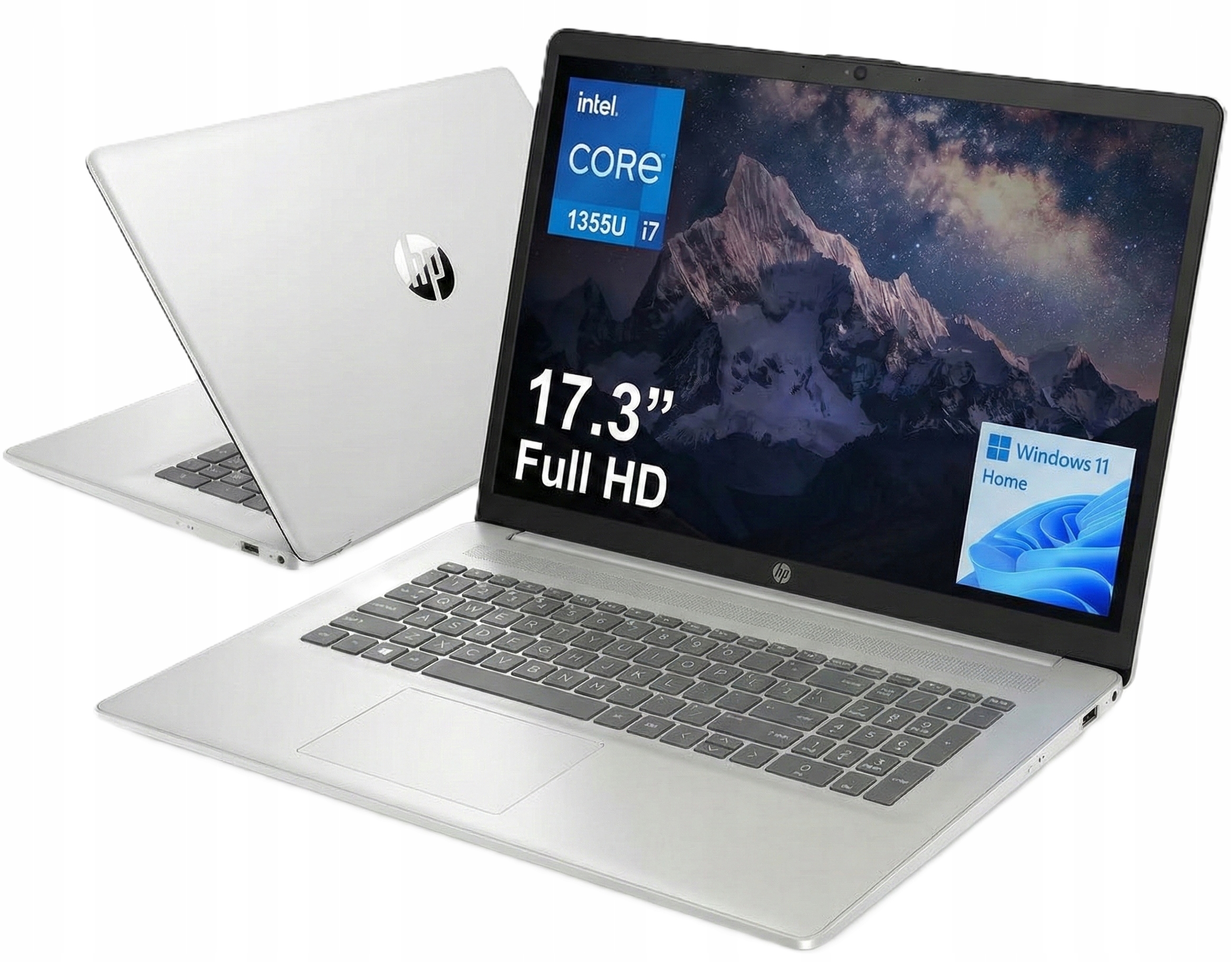Vzdělávací Hp 17 Intel Core i7 1355U 10x5GHz 16/512GB Ssd 17.3" Fhd W11
