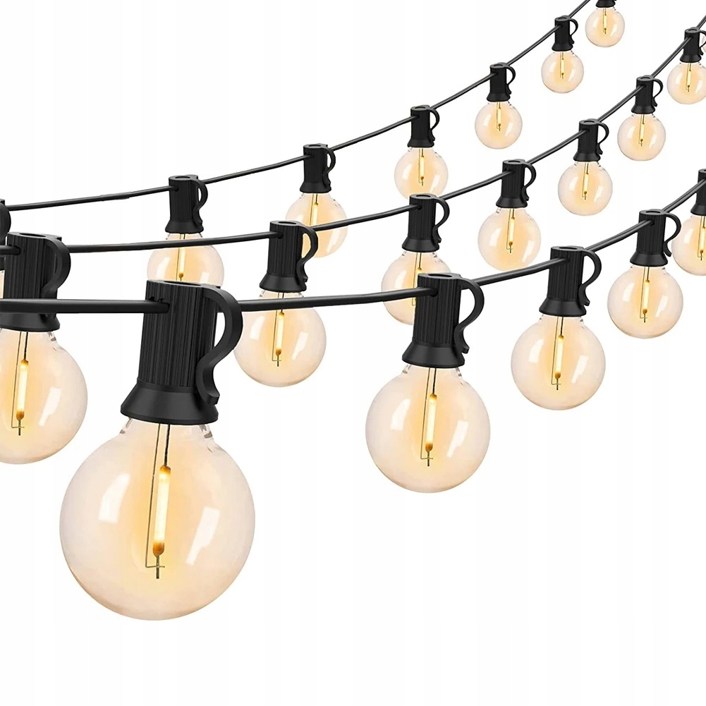 GIRLANDA OGRODOWA ŚWIETLNA 25 ŻARÓWEK KULEK LED 1W ZEWNĘTRZNA WODOODPORNA