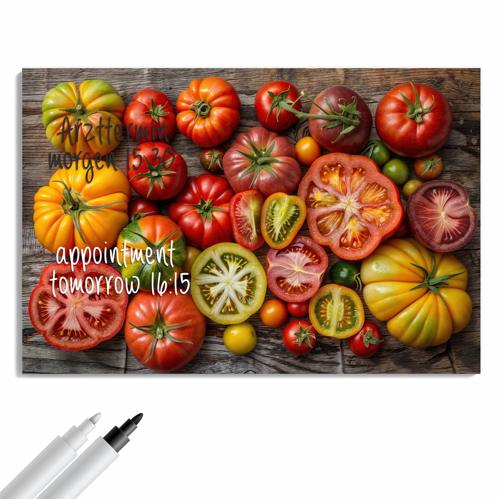 Magnetická tabule Různé Rajčata 90 × 60 cm