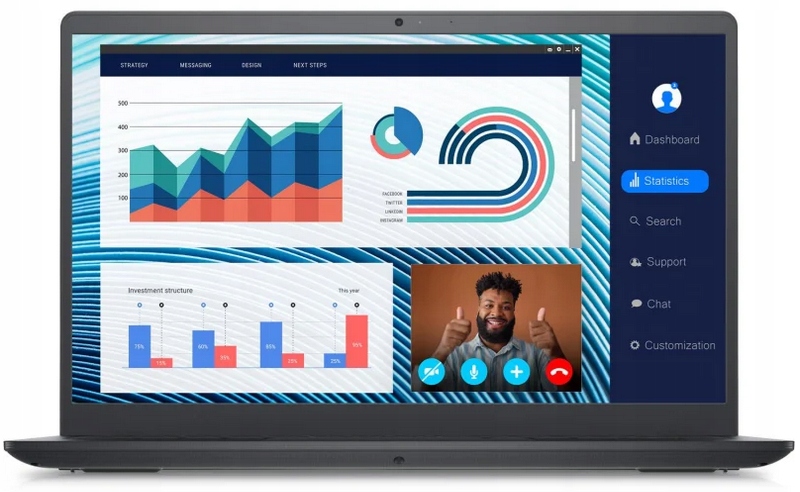 Laptop biznesowy Dell Vostro 3435 14" Ryzen 5 7530U 16GB 1TB W11 Pro