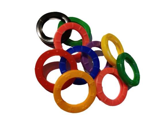 .60 SZTUK. Nakładki na klucze okrągłe owal plastikowe 60 sztuk mix kolorów Marka Wisplast