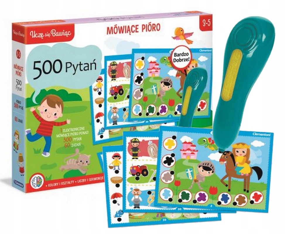 GRA EDUKACYJNA MÓWIĄCE PIÓRO 500 PYTAŃ PRZEDSZKOLA