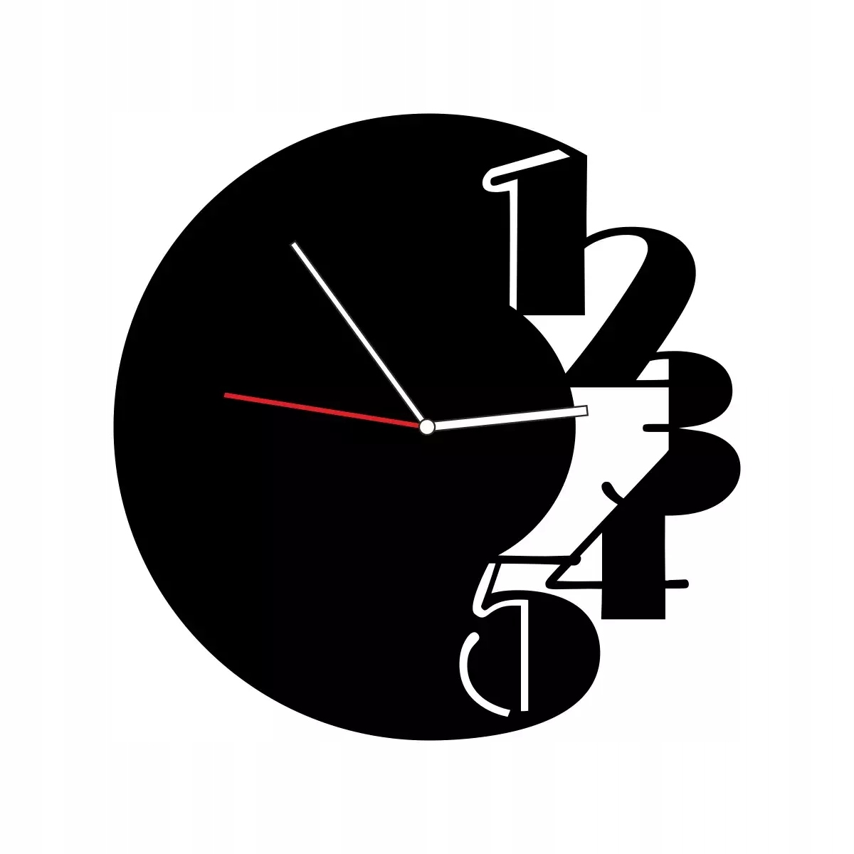 Kovový Hodinár 40 cm na stenu Čierny Aluminium 2 mm