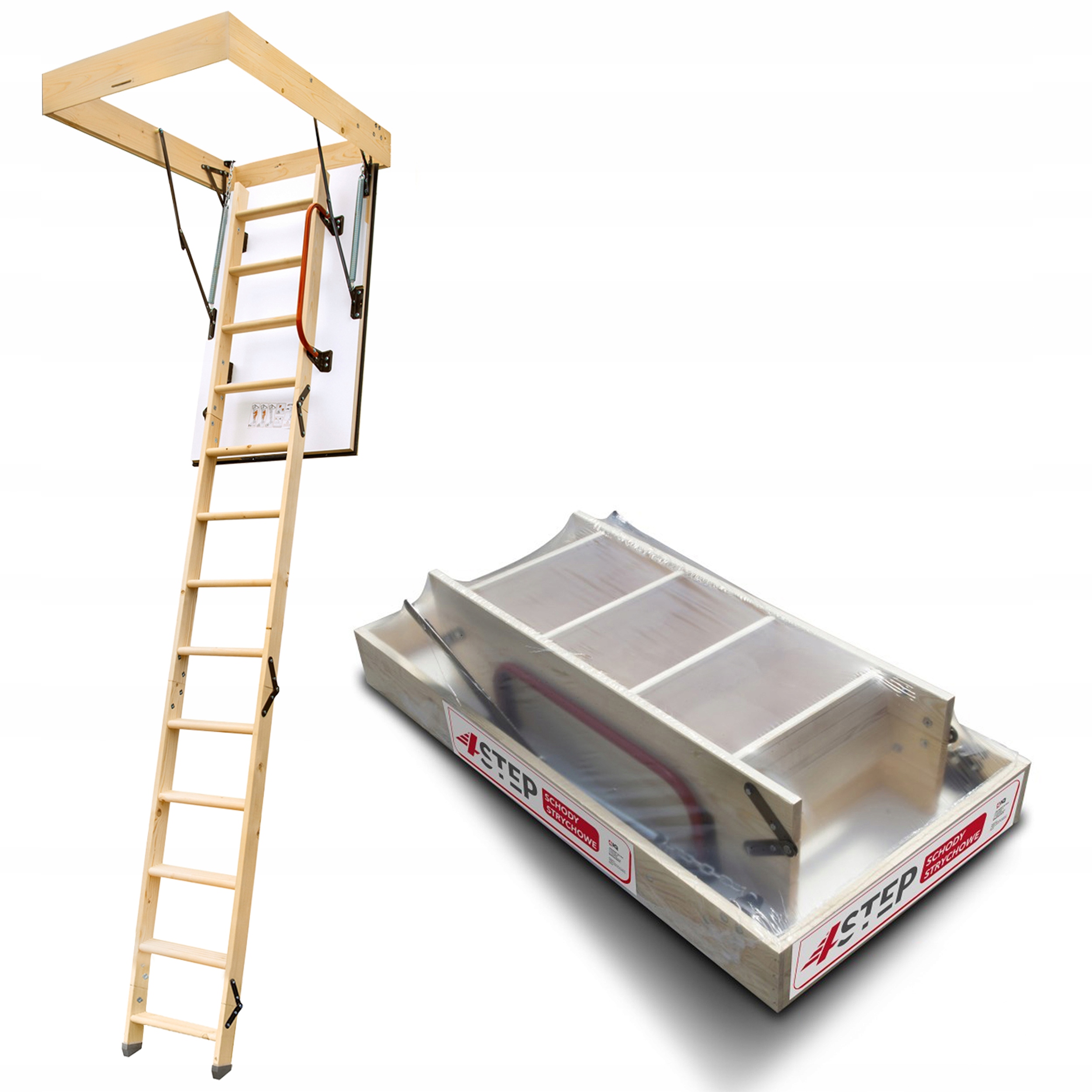 Pasivní Půdní schody Výlez do podkroví Extra 0,86W/m2K 46mm 130x80 H305cm