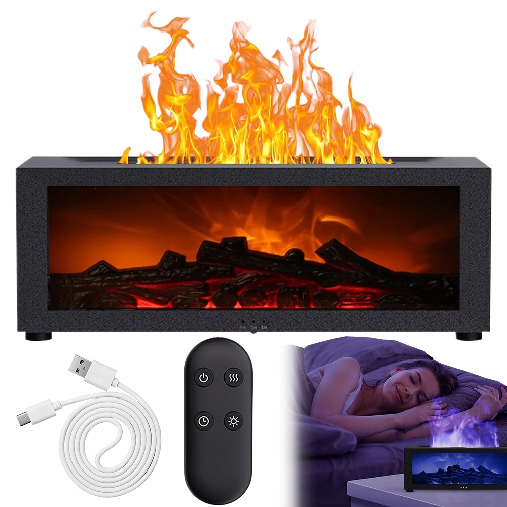 Difuzér Ultrazvukový S Dálkovým Ovládáním, Led Světlo 150 ML, Zvlhčovač Dárek