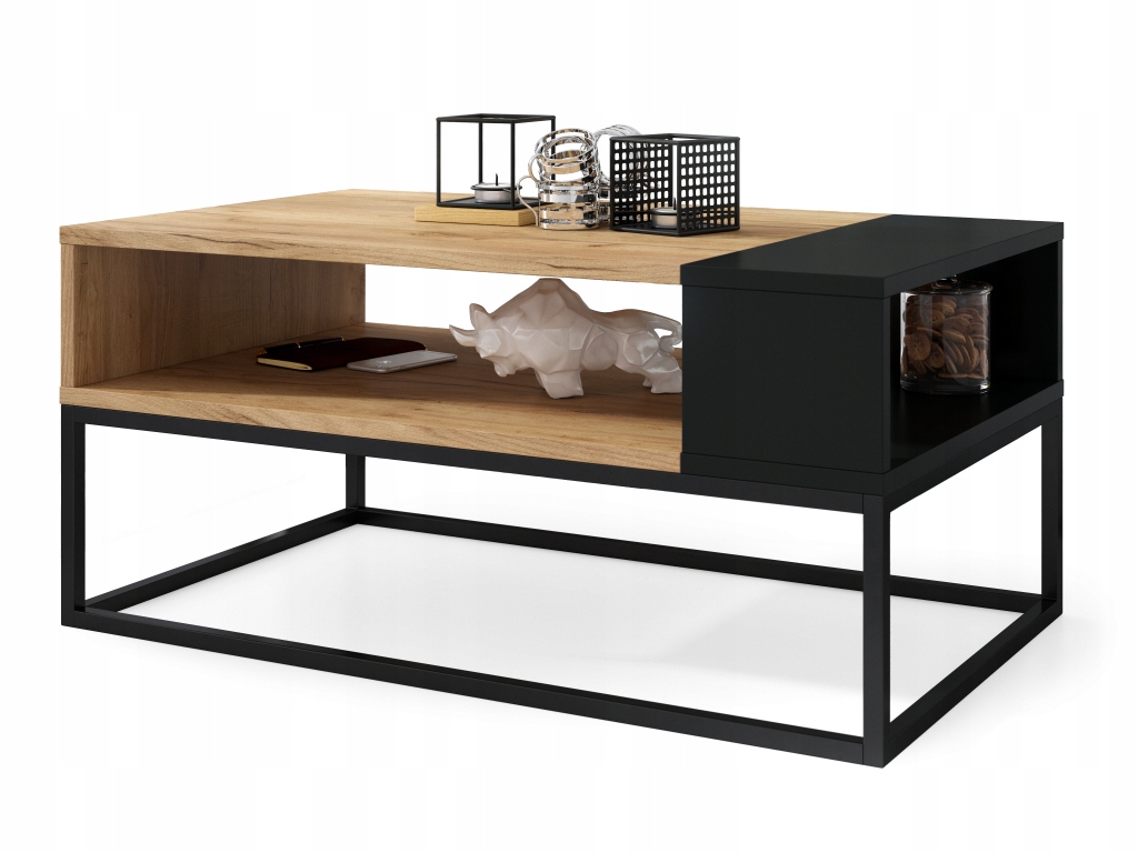 

Lynx Dąb Craft Złoty/Czarny Ława Stolik Loft