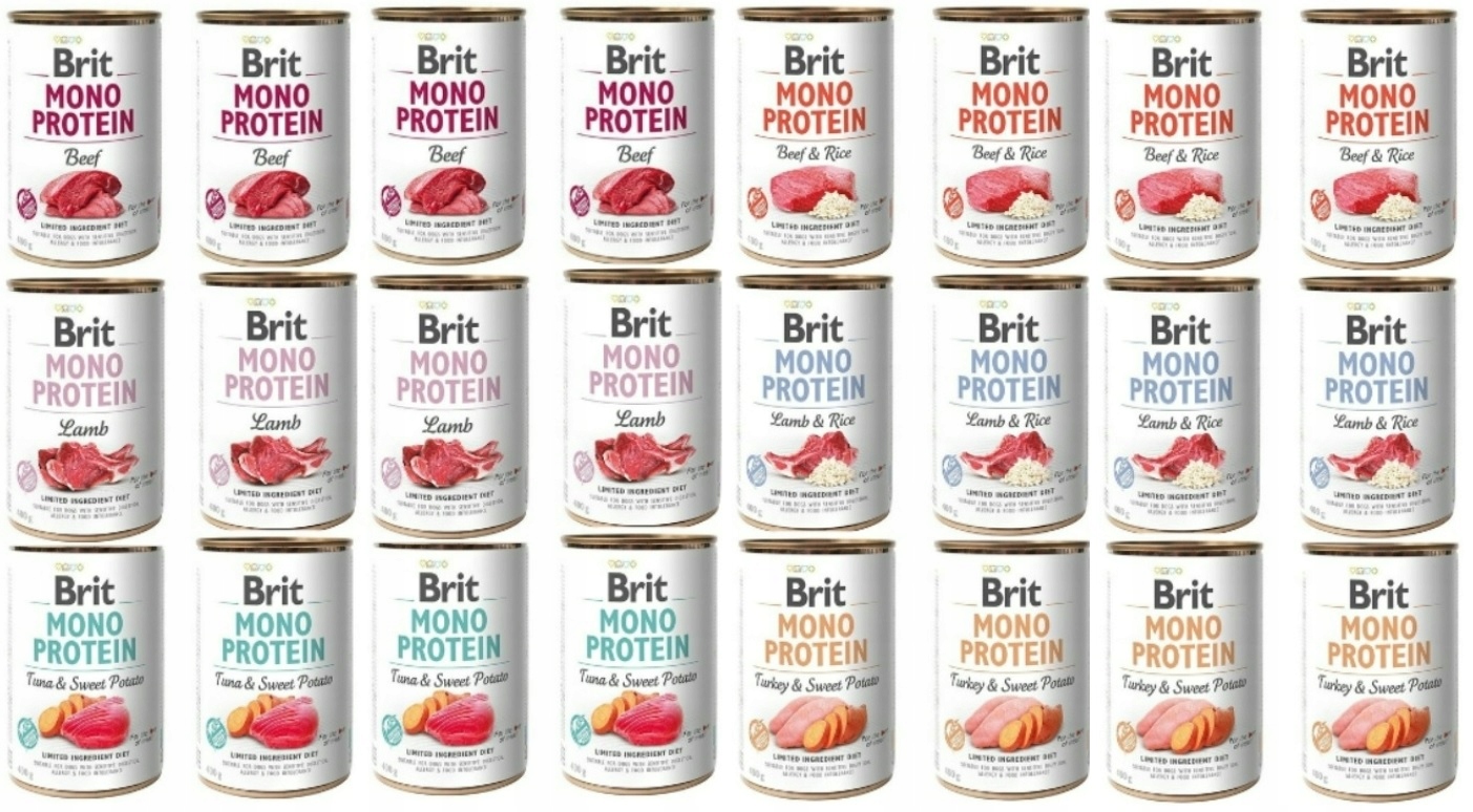 Mokra karma dla psa Brit Mono Protein mix smaków 24x400g- zestaw II