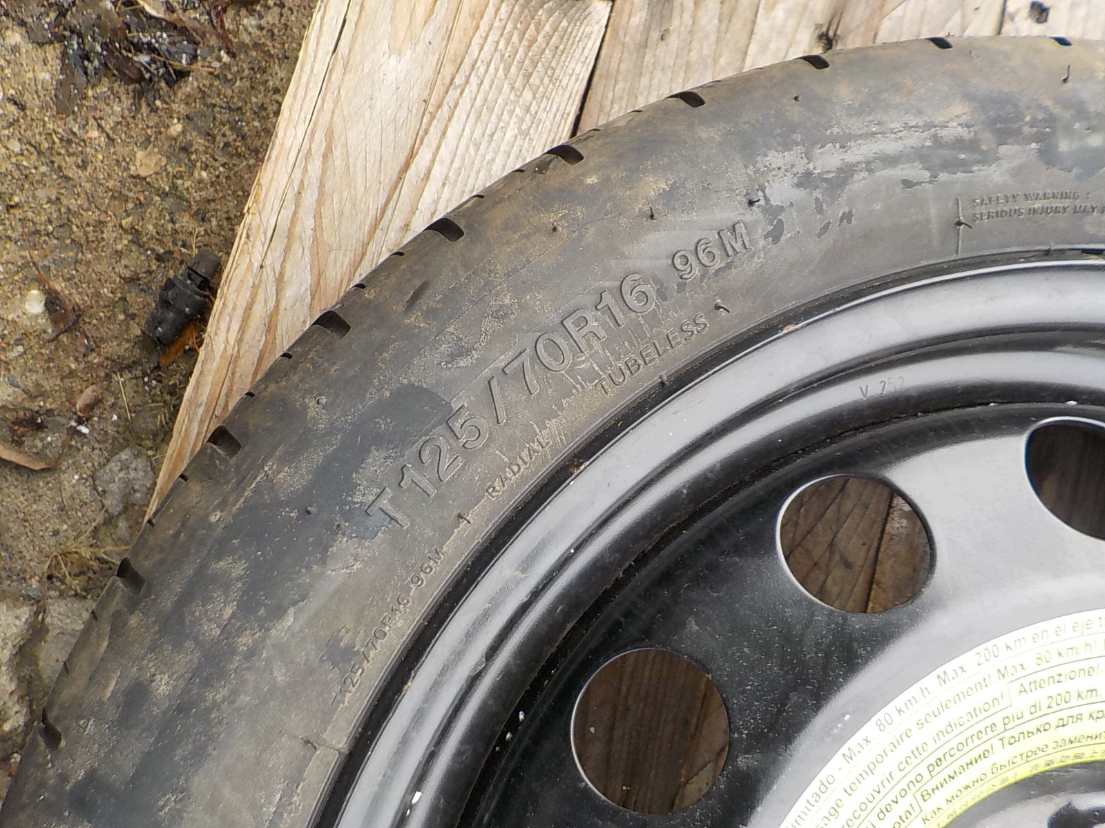 AUDI A3 III 8V roue de secours R16 5x112 1K0601027AL