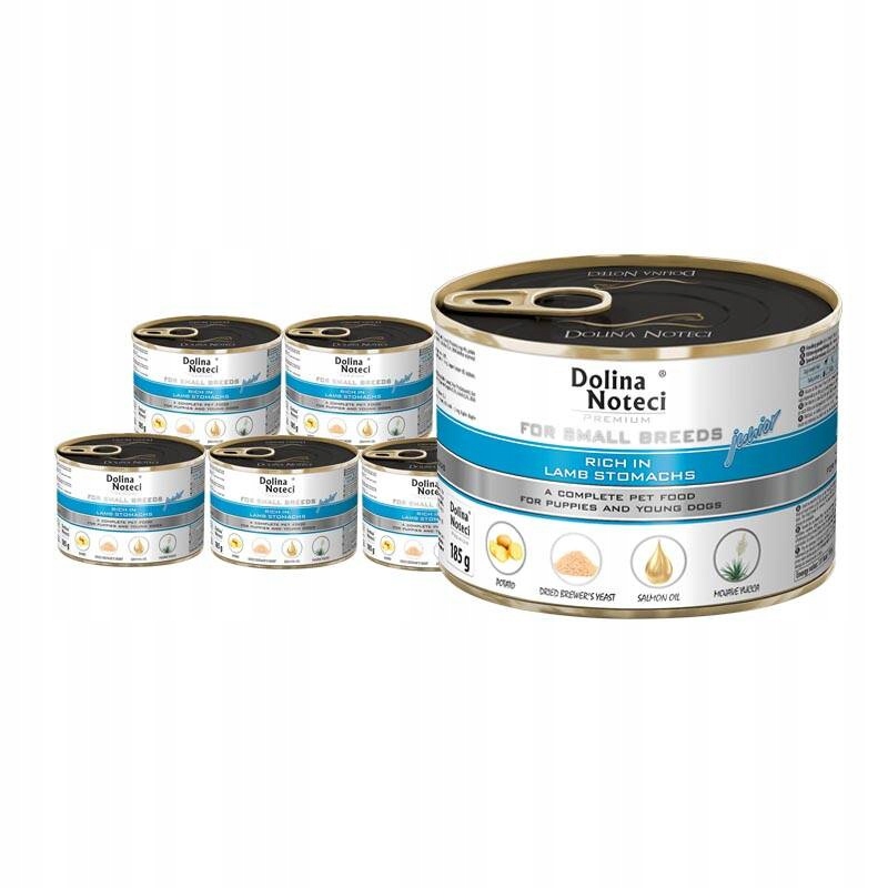 Levně Krmivo pro psy malých plemen Dolina Noteci Premium jehněčí žaludky 12x185 g