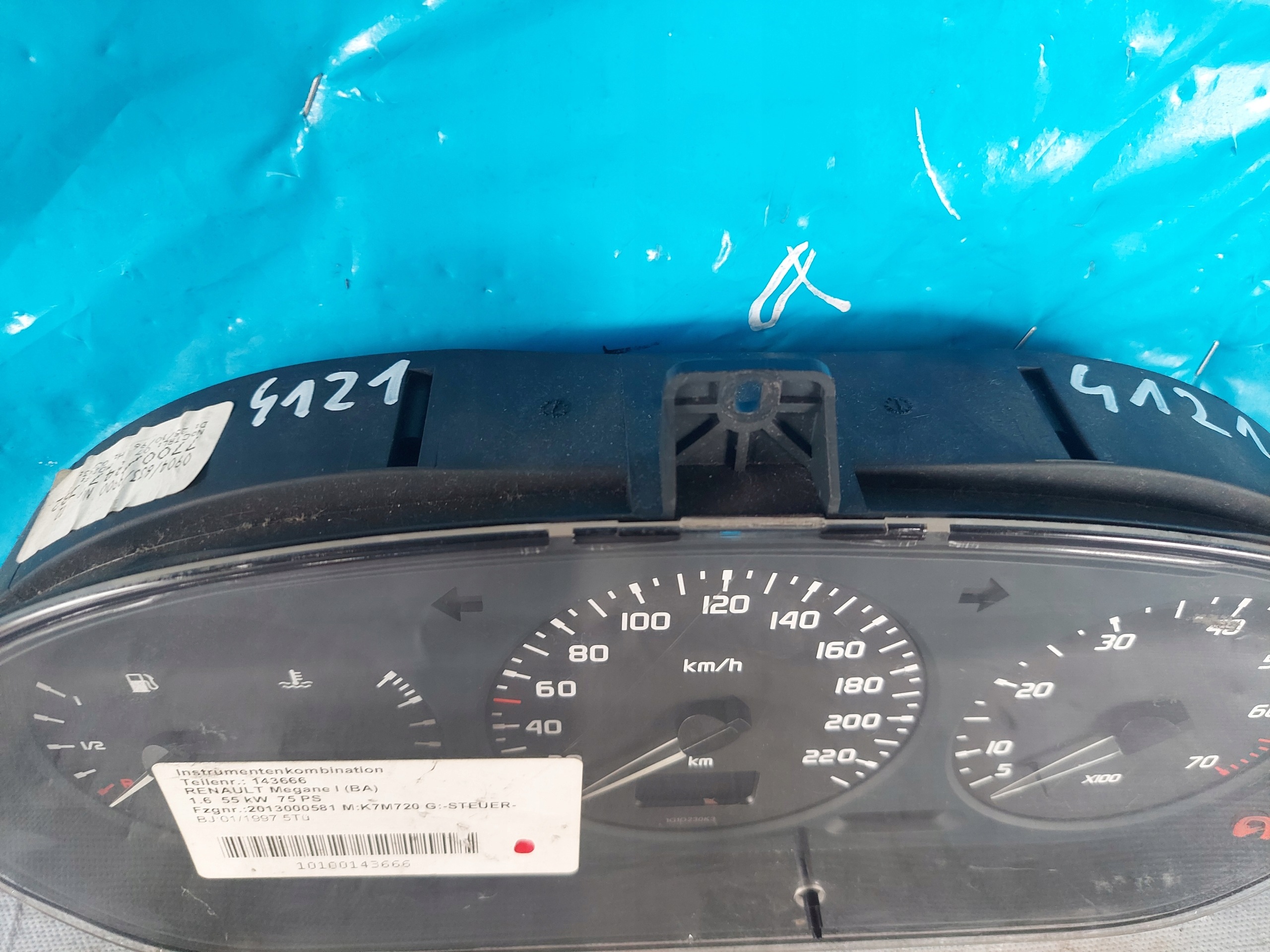 dials clock MEGANE and 1.6 B 7700847782